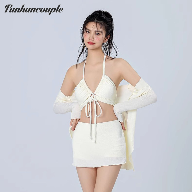 纯欲风分体泳衣女比基尼三件套