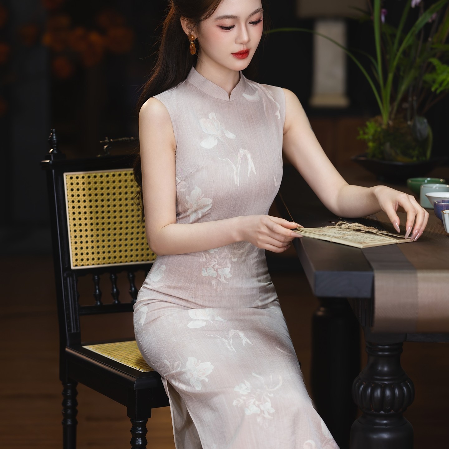 吾伴你旗袍2026新款夏季收腰国风连衣裙绝美新中式无袖日常年轻款