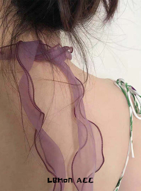 独家原创设计超美自制质感仙女气项圈choker 独家丝巾