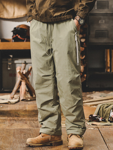 抽绳伞兵裤 宽松潮牌美式 男士 保暖工装 子 羽绒裤 外穿滑雪棉裤 男冬季