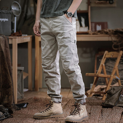 阿美咔叽工装裤休闲裤复古长裤
