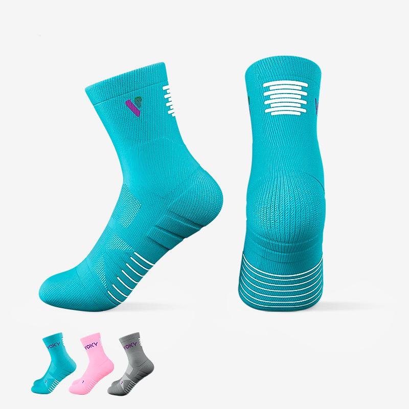 弹力棉质专业滑冰袜 儿童毛巾底加厚轮滑袜子 羽毛球跑步运动袜女
