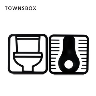 Acrylic Hollow Plate Customization Toilet Sign Closestool J