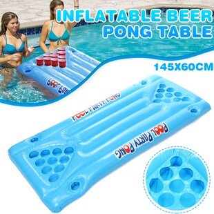 Hot Selling 24 Holder Inflatable Beer Pong Table Pool Float