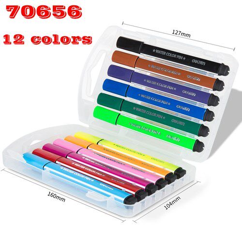 Deli 70656 Triangular shaped Water color Pen Set Primary Sch