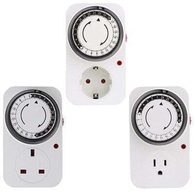 EU/US/UK Plug Socket Mechanical Timer Automatic Power Off H