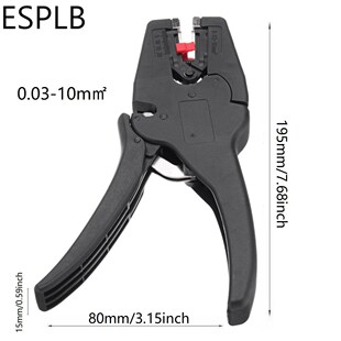 0.03-10mm Wire Stripper Flat Nose Insulation Electric Crimpe