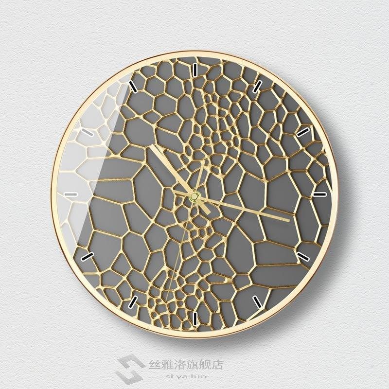 Living Room Gold Wall Clock Creative Nordic Personality Sile