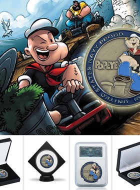 WR Colored Popeye Bronze Plated Commemorative Coin Birthday