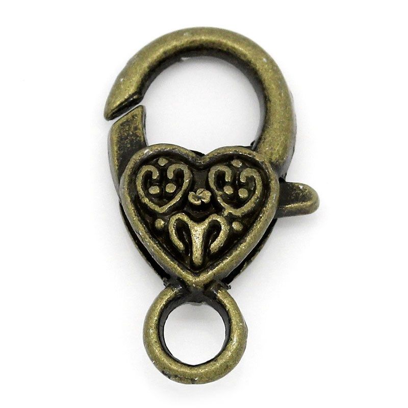 doreenbeads zinc metal alloy lobster clasp antique bronze he