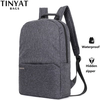 TINYAT Men Laptop Backpack for 15 ''Computer Mochila Escloa