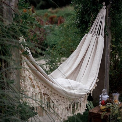 Double Boho Tassel Nest Hammock Swing Chair Outdoor/Indoor P