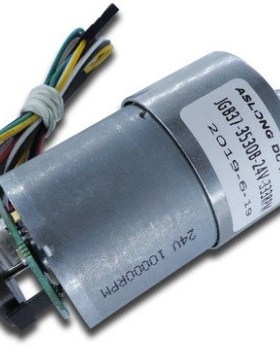 2pcs/Lot! ASLONG JGB37-3530B 12~1600rpm 24V DC box Motor wit