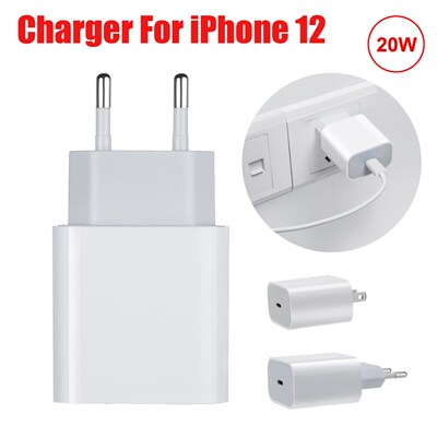 20W PD  charger For iphone 12 Pro Max USB C C2L Adapter