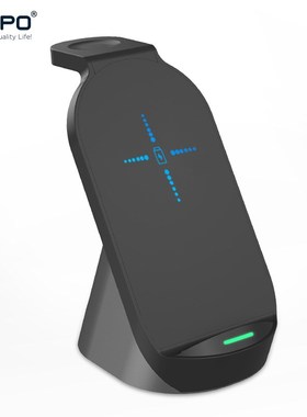 ILEPO 3 in 1 Wireless Charger For Iphone 12/11/XS/X QI 15W