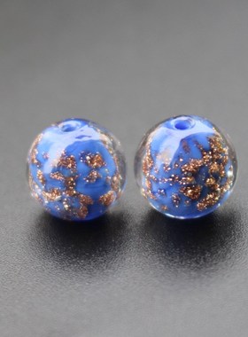 10pcs/lot 10mm 12mm Lampwork Glass Beads Beige Color Round W