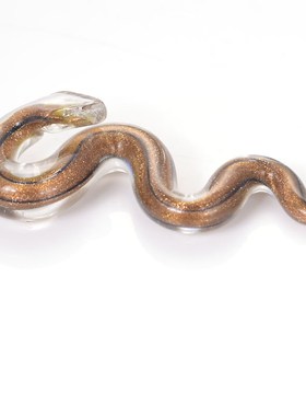 Miasol New Arrival Handmade Lampwork Gold Sand Snake Glass L