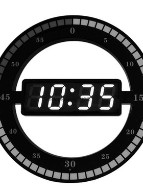 3D LED Smart Digital Wall  Clock Electronic Night Glow Round
