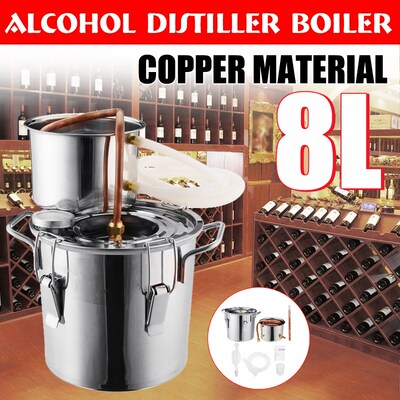 Durable 8L Distiller Moonshine Alcohol Stainless Copper DIY