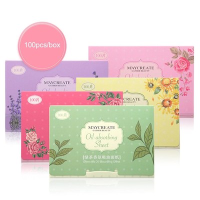 100pcs Korea Fragrant Tissue Paper Face Oil Absorbing Paper