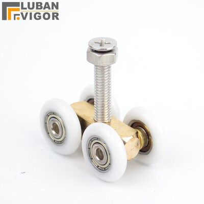 Glass doors,Waterproof bearing hanging wheel,4 wheels,Track