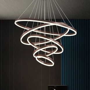 Modern LED Ring Pendant Lights Golden Creative Alunum Circle