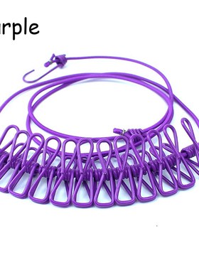 Clothesline Portable Windproof Hanger Drying Rack  With 12 s