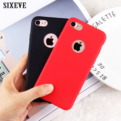 SIXEVE Luxury Soft Silicone Case For iPhone 6 s 6s 7 8 Plus