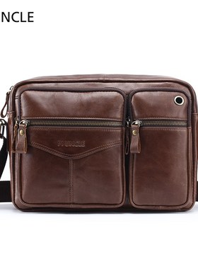 PIUNCLE Brand 100%Genuine Leather Men Designer Bags Messeng