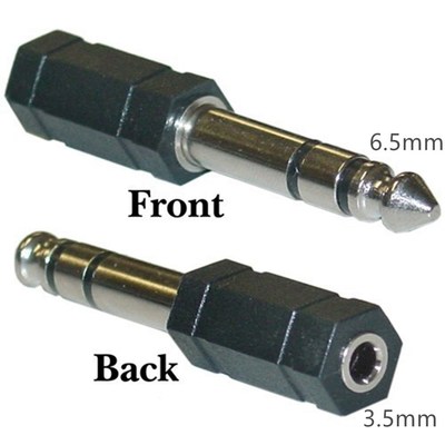 3.5mm to 6.5mm Audio Adapter to 6.5 Male Plug to 3.5 Female