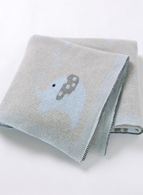 Baby Blanket For Newborn Cotton Knitted Stroller Bed Sleepi