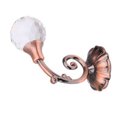 Hook p2x Large Metal Crystal Glass Curtain Holdback Wall Tie