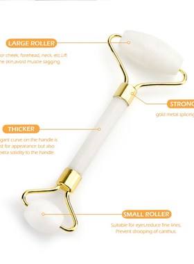 White Jade Face Massage Roll Gouache Scraper Guasha Masseur