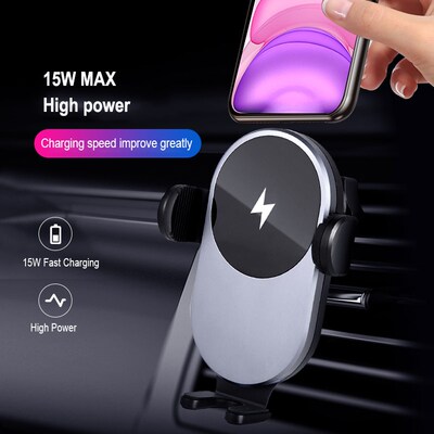 15W Car Qi wireless charger For iPhone induction mount auto