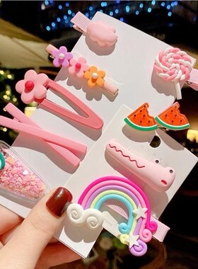 1Set=9/10pcs Girls Ins Style Super Cute Child hair clip Lit
