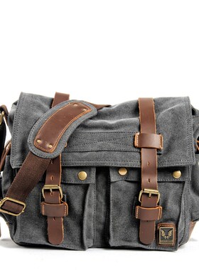 MUCHUAN Canvas Leather Men Messenger Bags I AM LEGEND Will