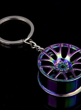 New niversal Car House Cool Gunmetal Spinning Turbo Keychain