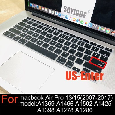 Laptop keyboard cover for macbook air 13 pro 15 inch A1466 A