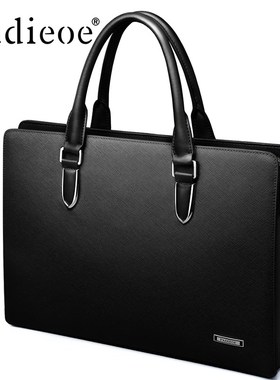 Padieoe Men's Briefcase Genuine Leather Totes Bag for Docum