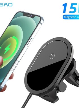 Magnetic Wireless Car Charger for iPhone 12 Mini 12 11 XS S