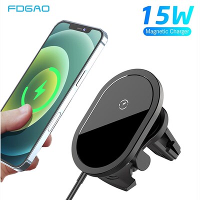 Magnetic Wireless Car Charger for iPhone 12 Mini 12 11 XS S