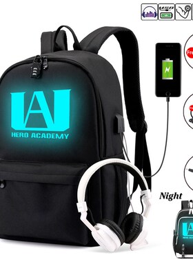 My Hero Academia Backpack for Teenage Boys Girls Luminous Sc