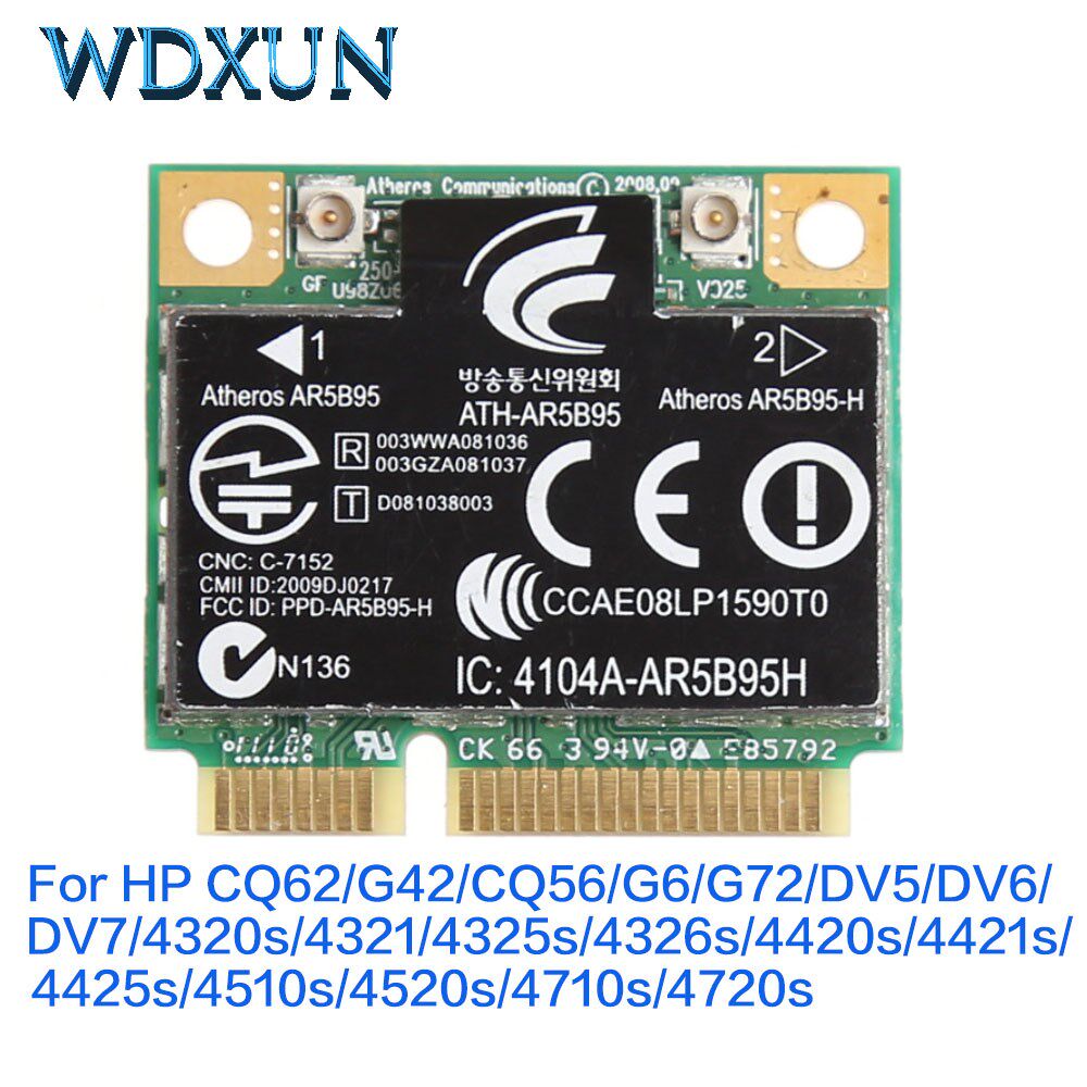 Atheros AR5B95 AR9285 802.11B/G/N Wireless Wifi Half Size Mi - 实物图