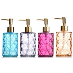Glass Hand liquid Soap Dispenser Pump Shampoo Bottle Shower
