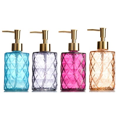 Glass Hand liquid Soap Dispenser Pump Shampoo Bottle Shower