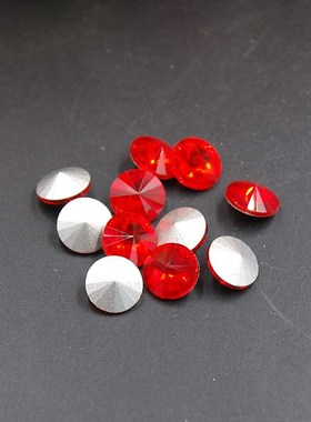 Red/Light Siam Color Rivoli Glass Crystal Fancy Stone Point