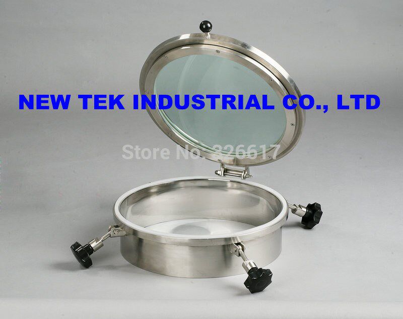 Heavy duty 300mm Glass Manway, 16'' Round Non Pressure Manw