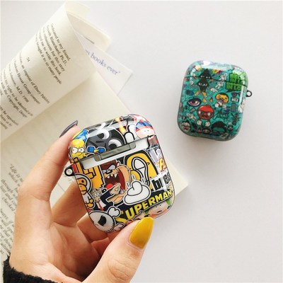 Funny Graffiti Pattern Case For Apple Airpods 2 1 Cover Cut