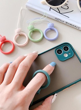 New 2pcs Silicone Pendant Mobile Phone Straps Keycord Lanya