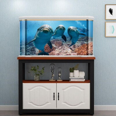 Cute 3d Dolphin Aquarium er Glass Fish Tank Background Decor